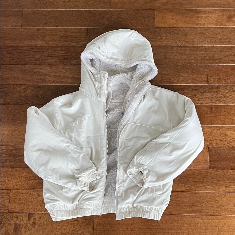 lululemon athletica White Hooded Jacket